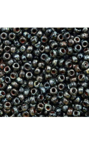 Miyuki rocailles Perlen 8/0 - Opaque picasso black 8-4511
